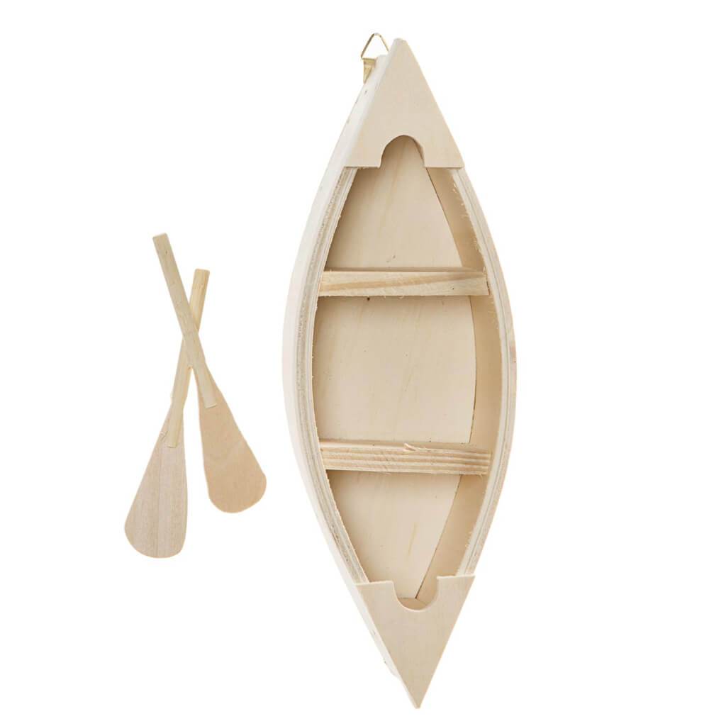 WOODEN CANOE 9IN 