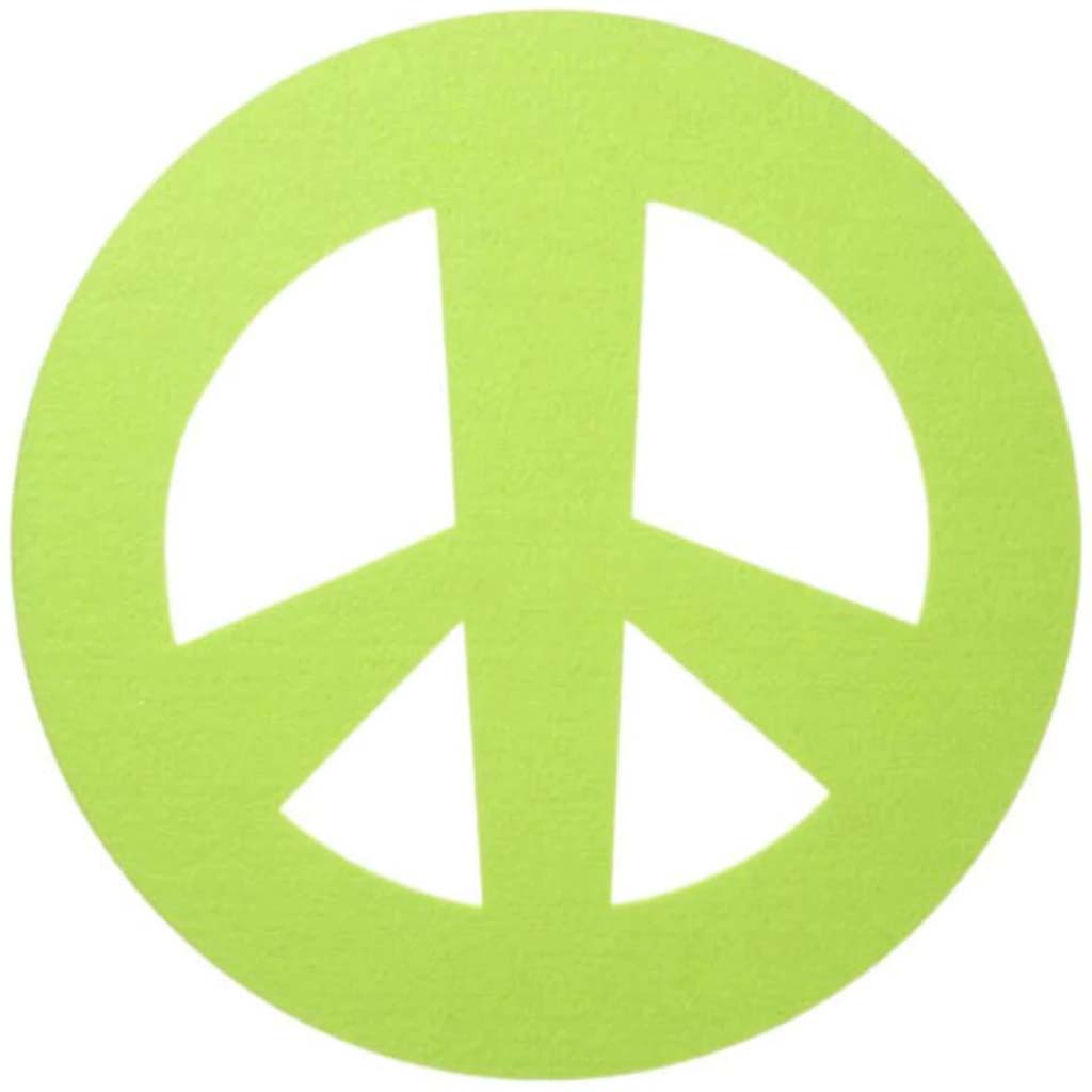 FELT PEACE LARGE NEON GREEN 