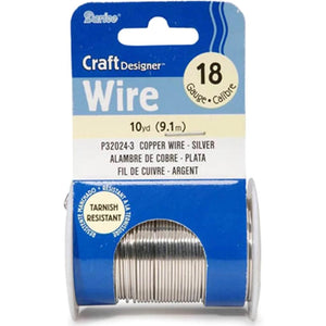 Craft Wire 18 Gauge Silver 10 yards 