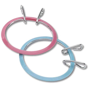 Spring Tension Hoops Blue/Mauve 3-1/2 inches 