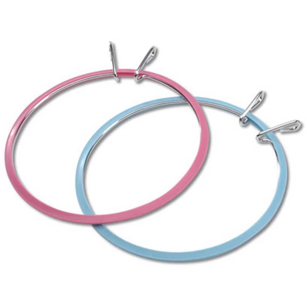 Spring Tension Hoops Blue/Mauve 7 inches 