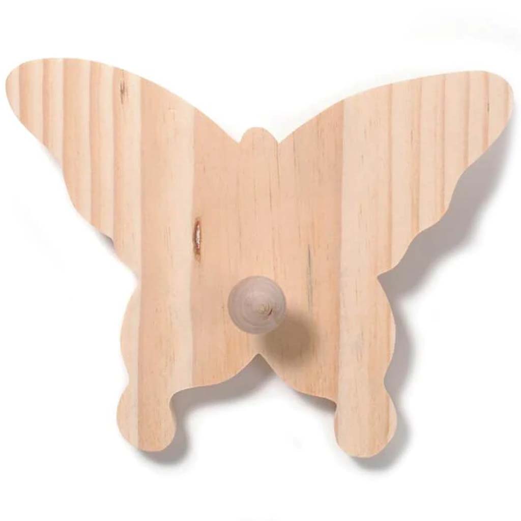 WOOD PEG HOOK FRILLY BUTTERFLY 