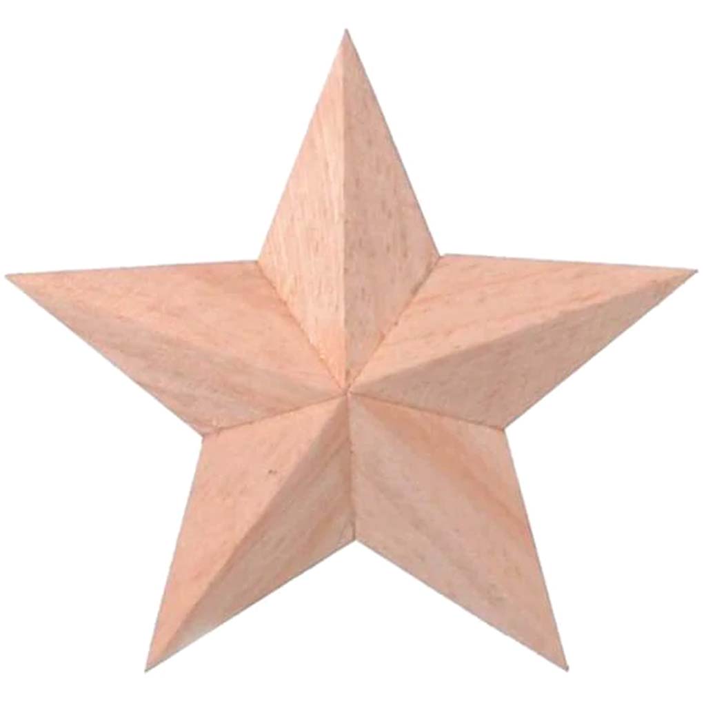 WOOD 3D 4&quot; STAR NATURAL 