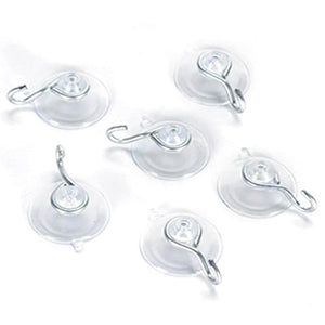 Suction Cups with Hooks Mini 6 pieces 