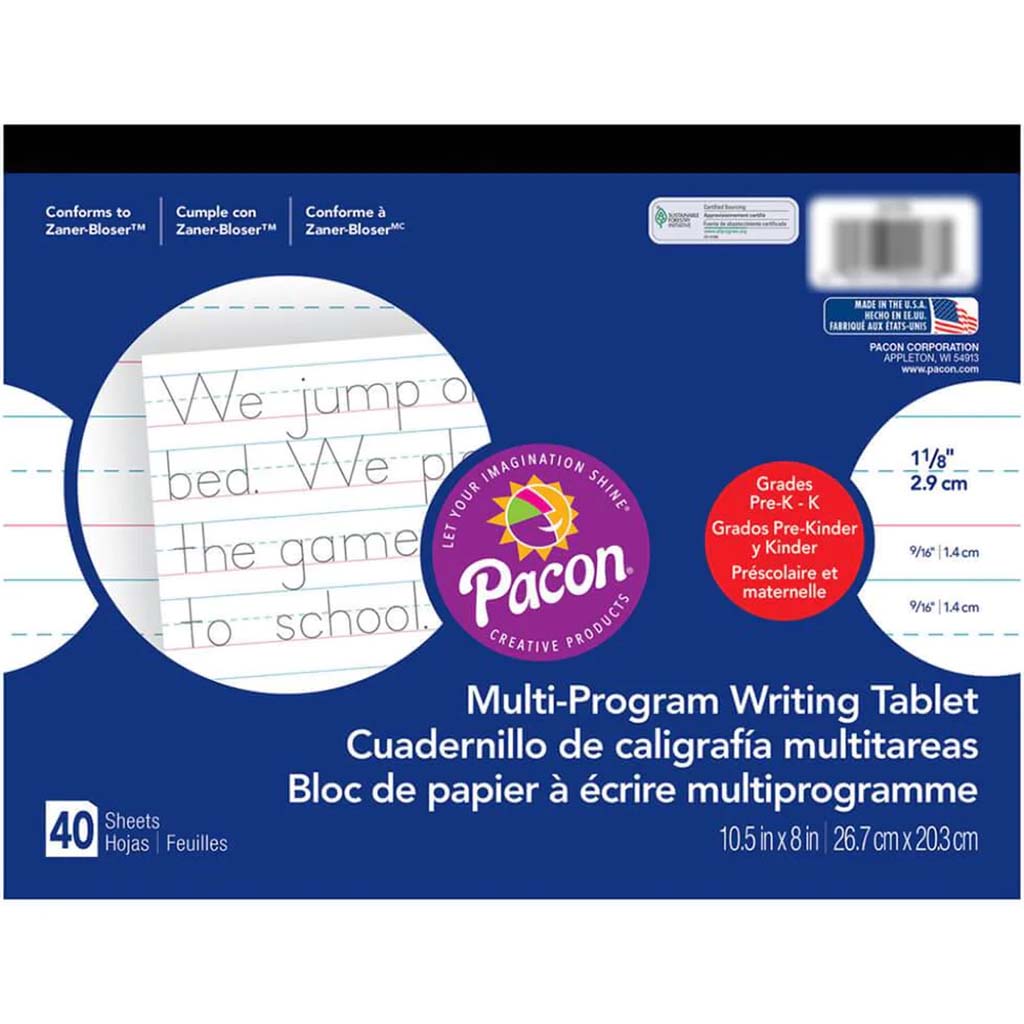 Multi-Program Handwriting Tablet 10-1/2in x 8in