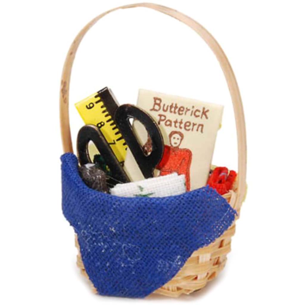 MINIATURE SEWING BASKET 