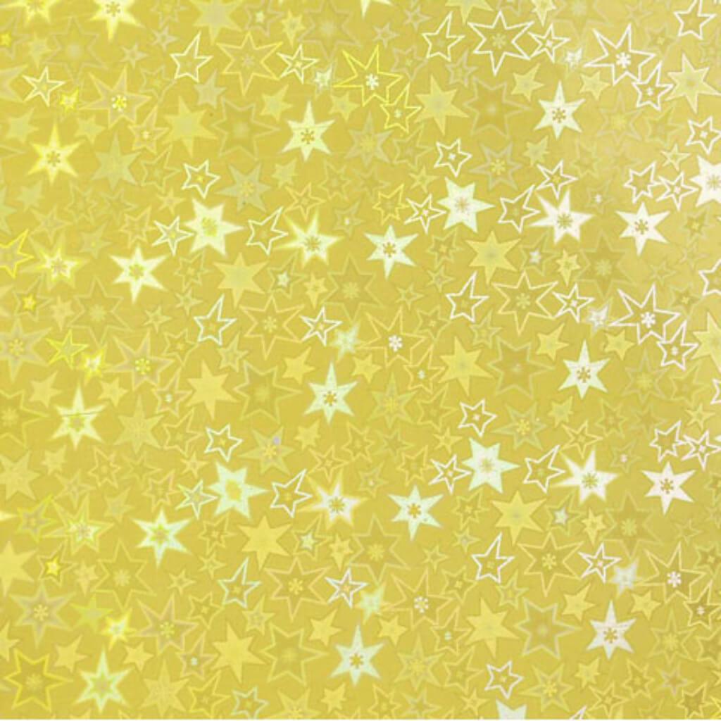 PAPER HOLOGRAPHIC SELF STICK GOLDSTAR 