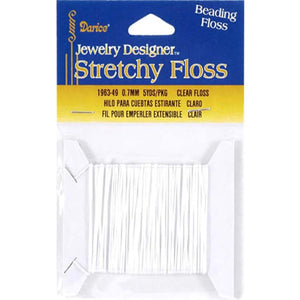 0.7mm Stretchy Beading Floss Clear 5 yards 