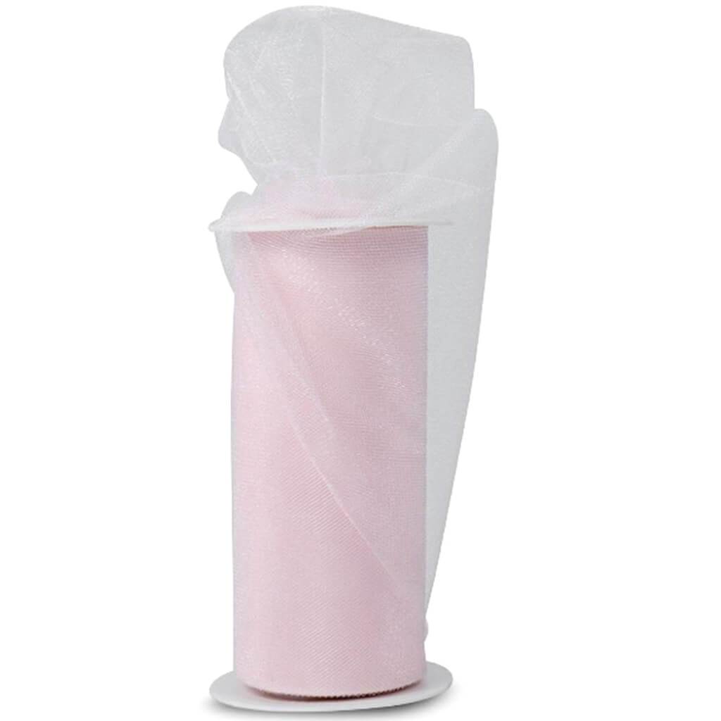 Expo Shiny Tulle 6in x 24yd Spool Light Pink