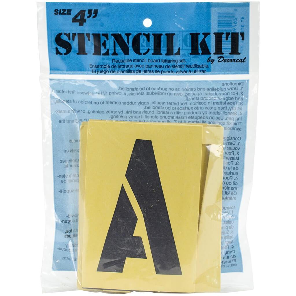 Reusable Stencil Lettering Kit 4in