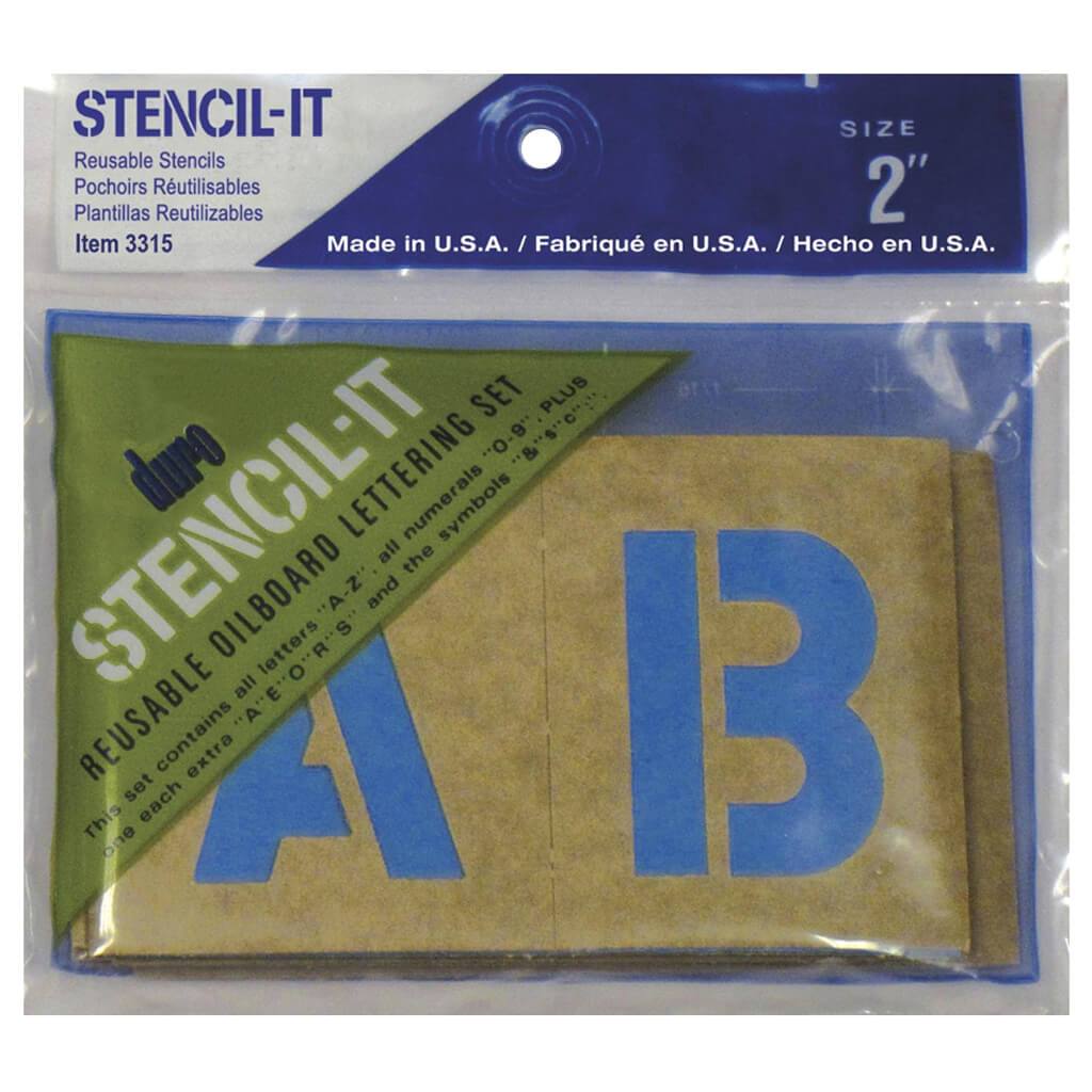 Stencil-It Reusable Lettering Set 2in