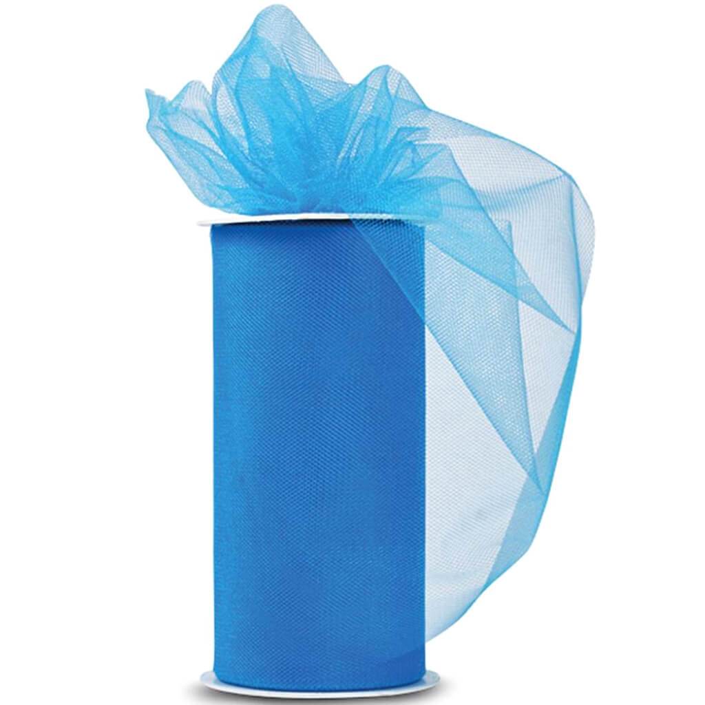 Expo Shiny Tulle 6in x 24yd Spool Turquoise