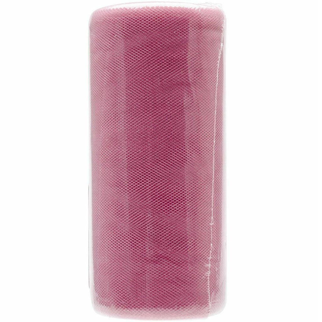 Falk Tulle 6in x 25yd Spool Dark Rose