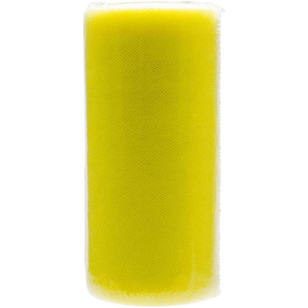 Falk Tulle 6in x 25yd Spool Lemon