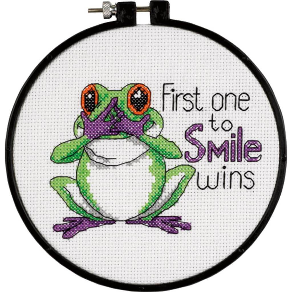 Dimensions/Learn-A-Craft Counted Cross Stitch Kit 6in Round First One To Smile