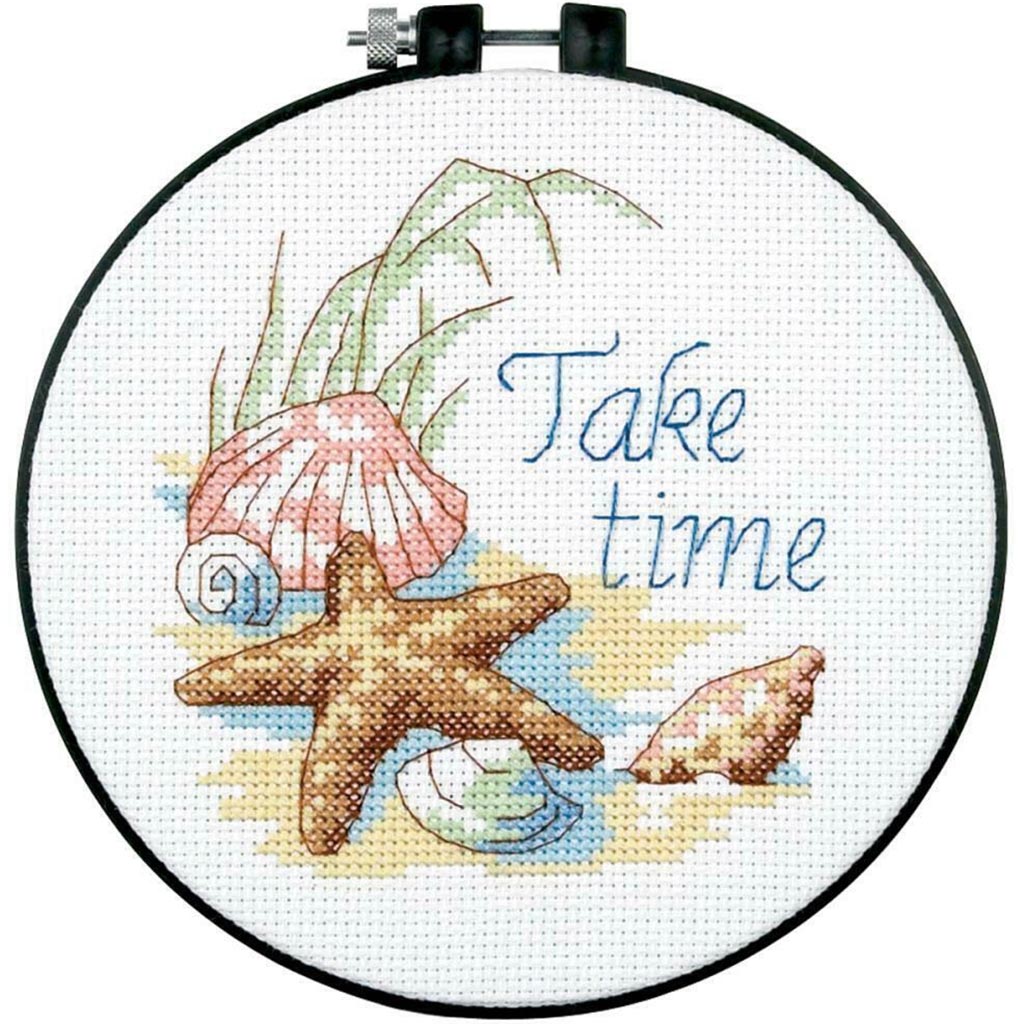Counted Cross Stitch Kit 6in Round Take Time