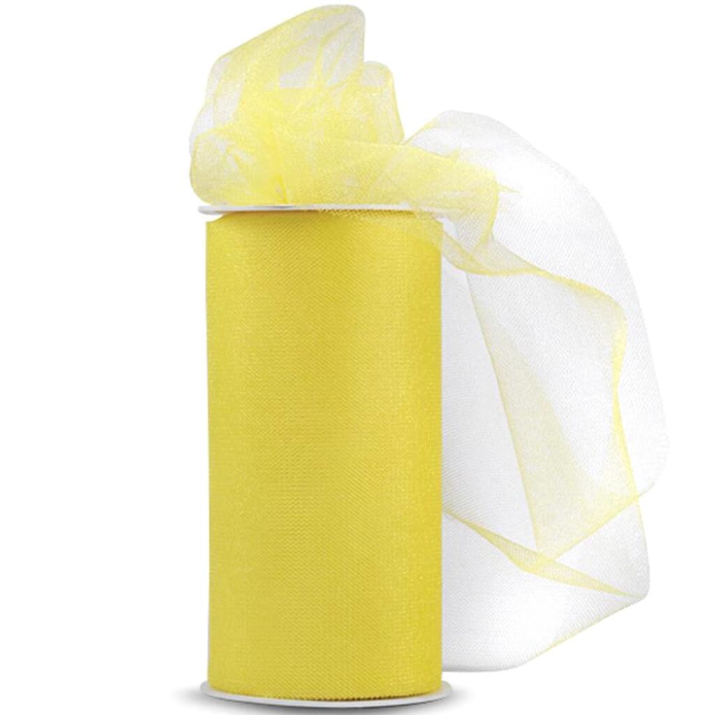 Expo Shiny Tulle 6in x 24yd Spool Yellow