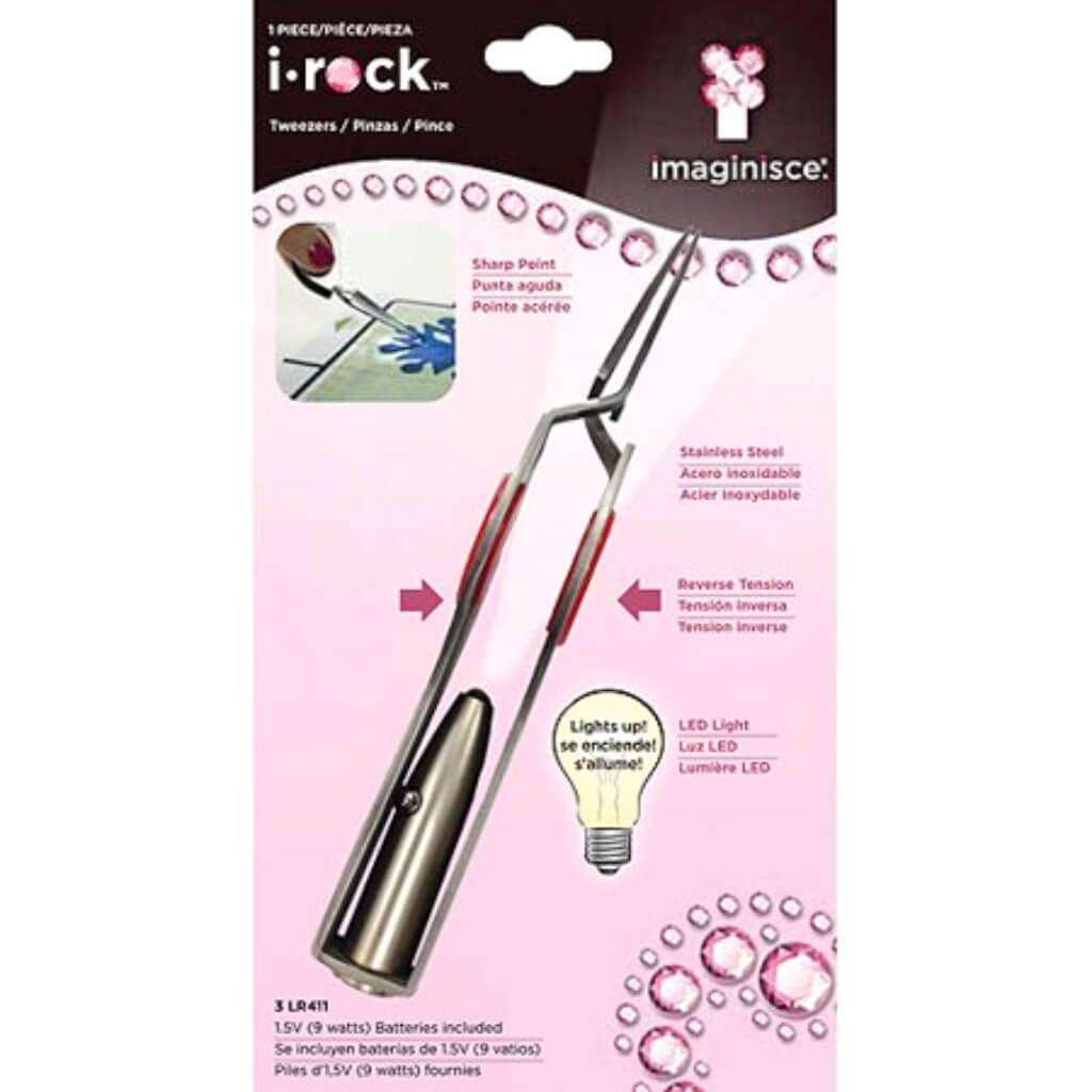 i-rock LED Reverse Tension Tweezers 4.75in