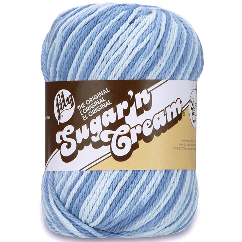 Lily Sugar&#39;n Cream Yarn - Ombres Faded Denim