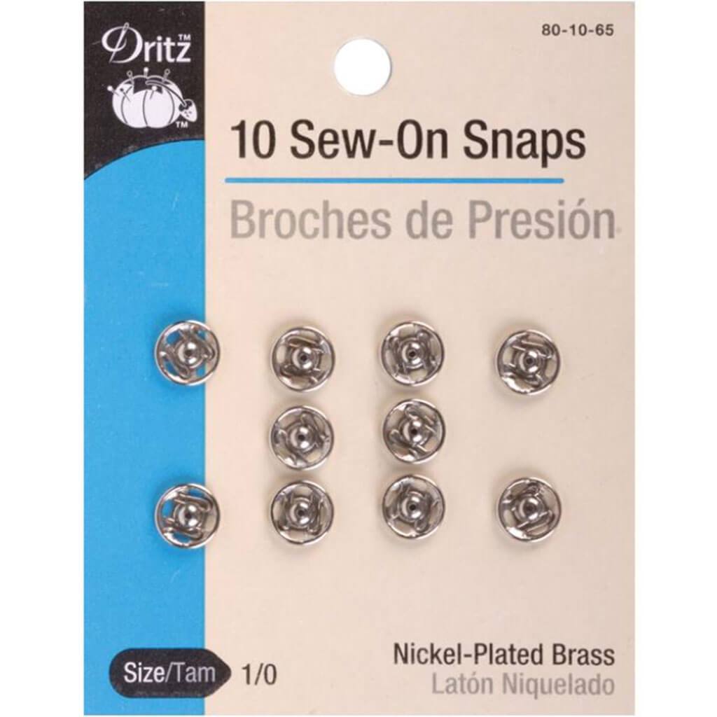 Dritz Sew-On Snaps Size 1/0 10pcs