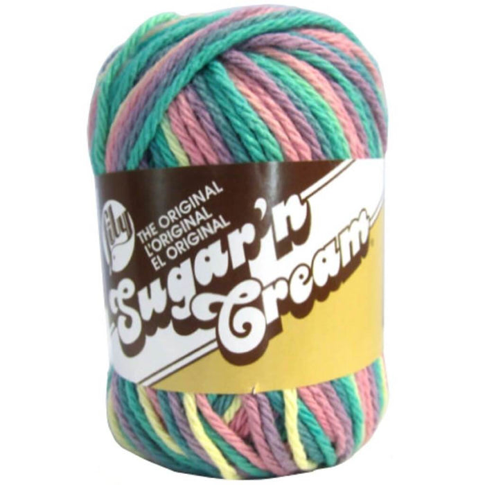 Lily Sugar'n Cream Yarn - Ombres Rainbow Bright