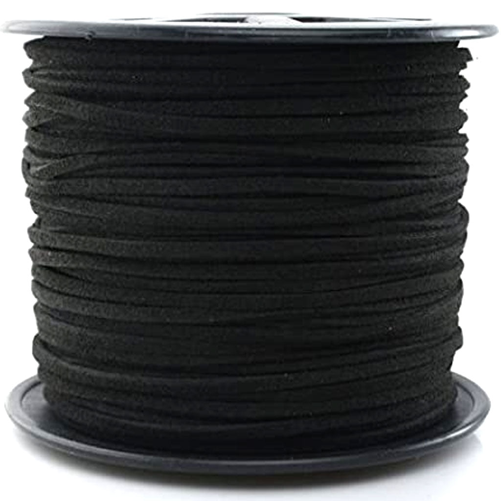 Cord Suede 1mm x 2yd Black