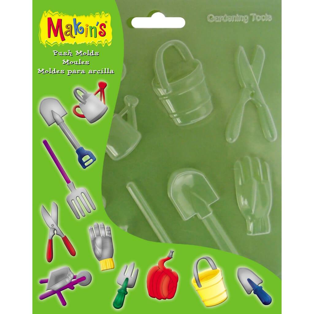 Makin's Clay Push Molds Gardening Tools