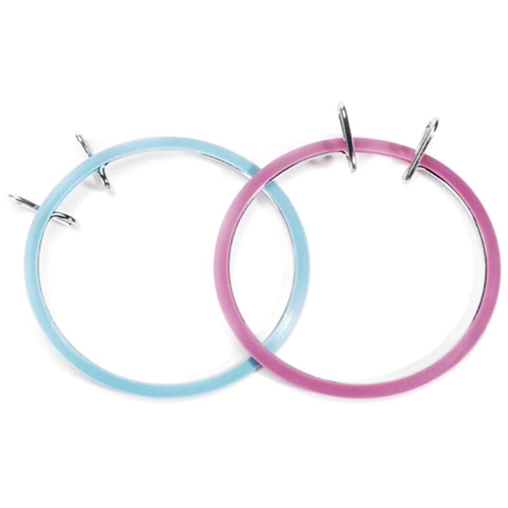 Spring Tension Hoops Blue/Mauve 5 inches 