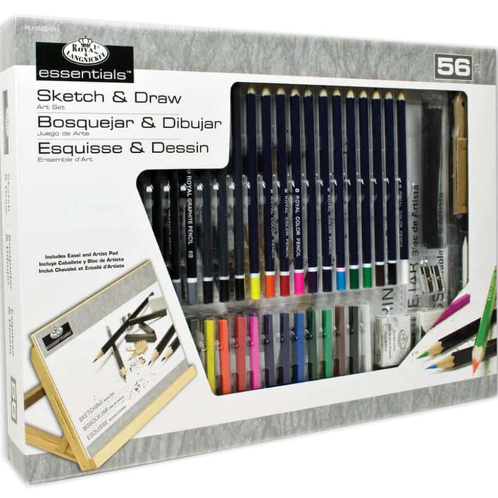 Sketch & Draw Easel Art Set 56pc 
