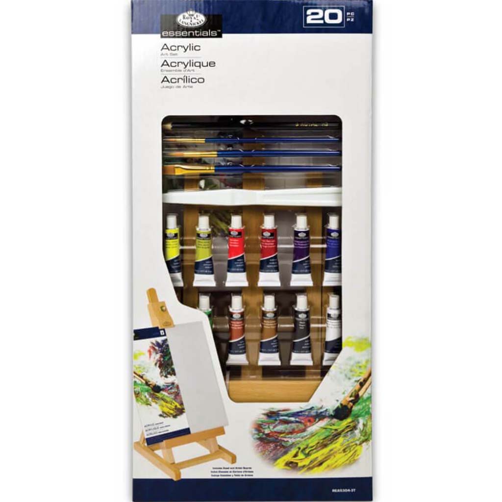 Royal Brush Easel and Artist Canvas Art Set Small 20pcs