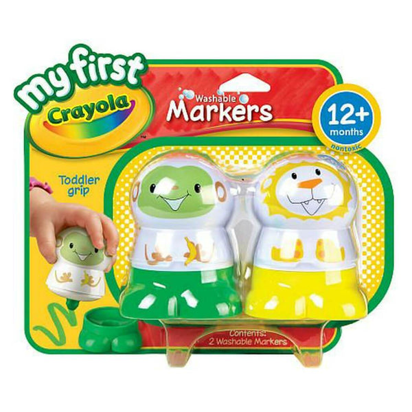 My First Crayola Washable Character Marker 2ct Yellow Green