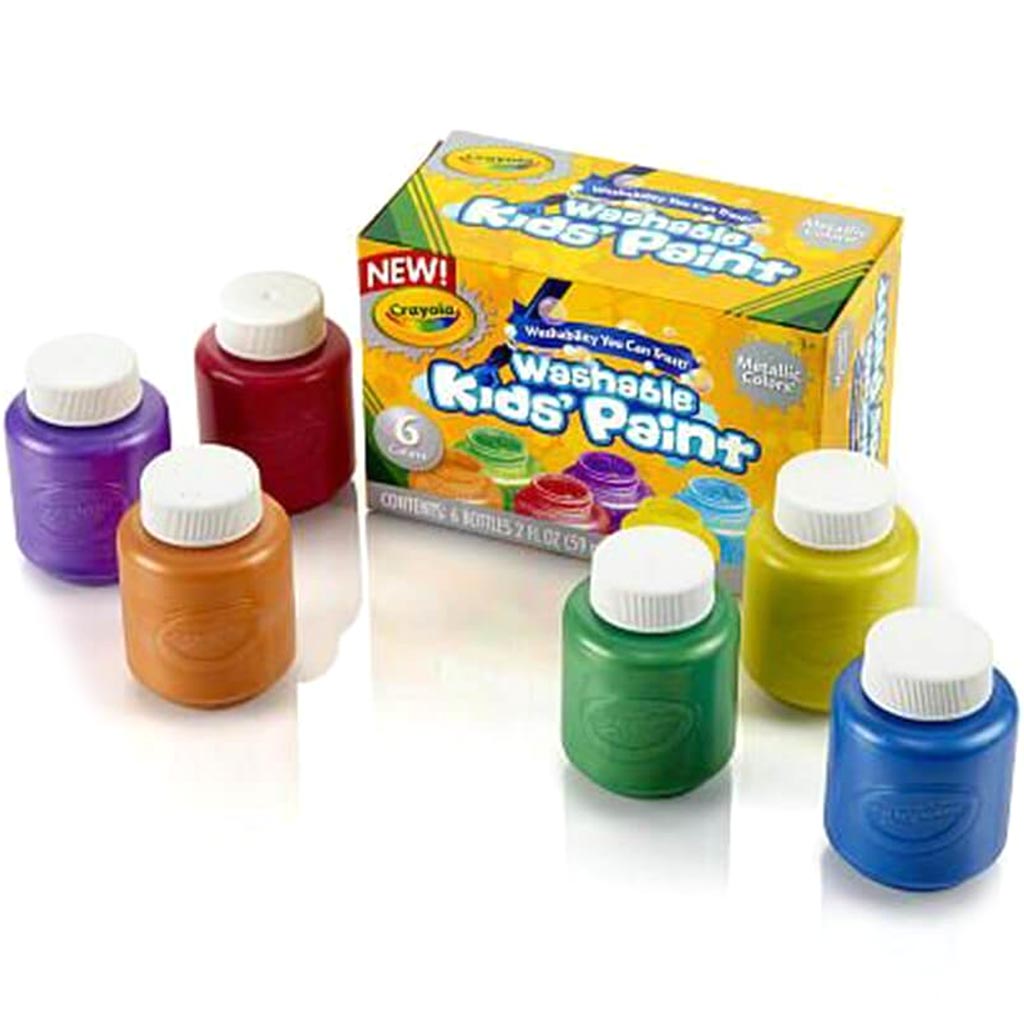 Crayola Washable Paint 6 Color Metallic Set