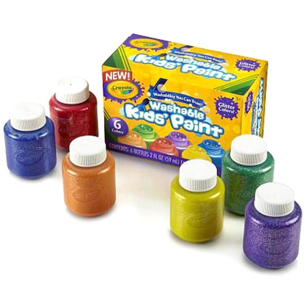 Crayola Washable Glitter Paint 6 Pack