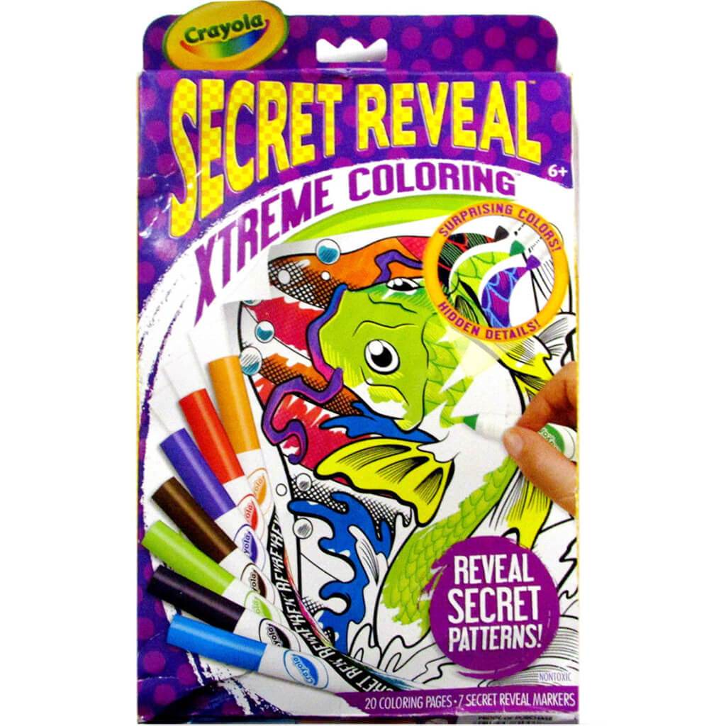 Crayola Secret Reveal Extreme Coloring Pages and Markers