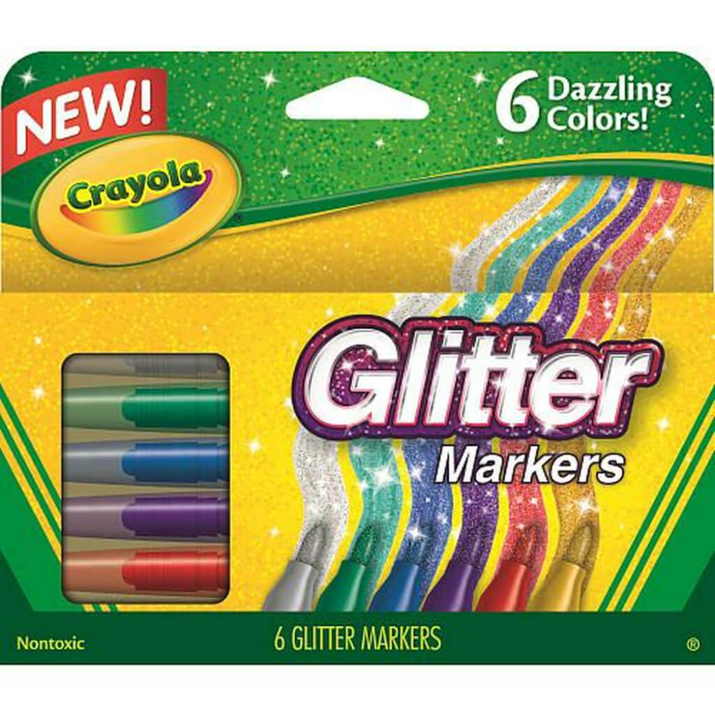 Crayola Glitter Marker 6ct
