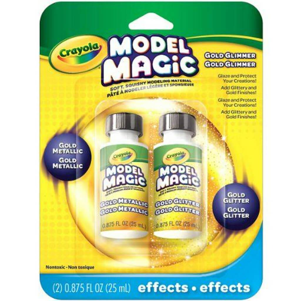 Crayola Model Magic Gold Glitter and Gold Metallic Glaze