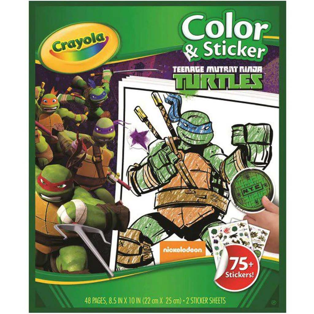 Crayola Teenage Mutant Ninja Turtles Color 'n Sticker Books