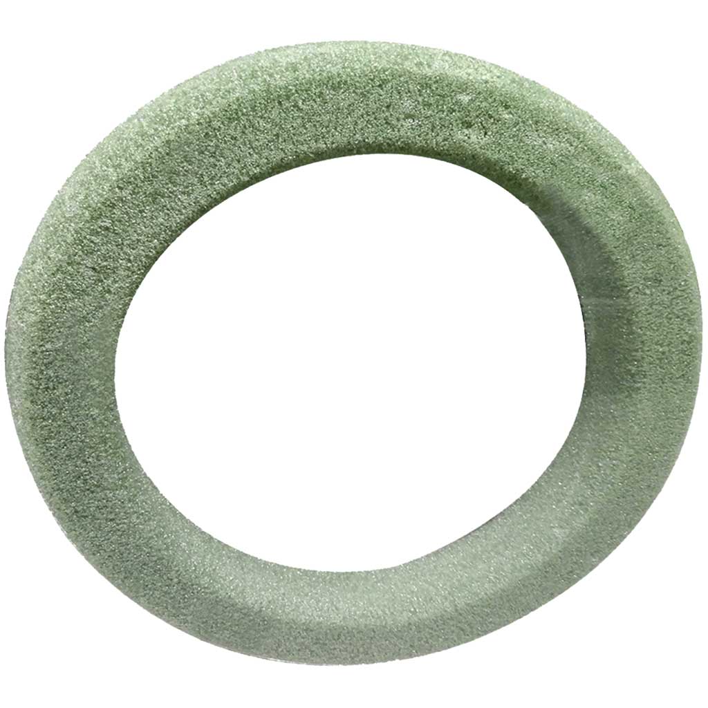 Styrofoam Beveled Rings Green 18in