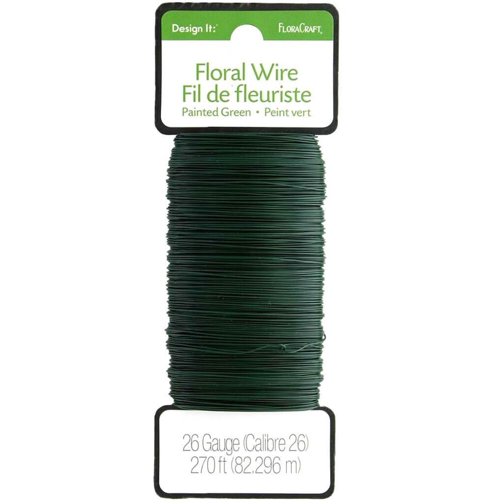 Floral Wire 26 Gauge 270ft Green