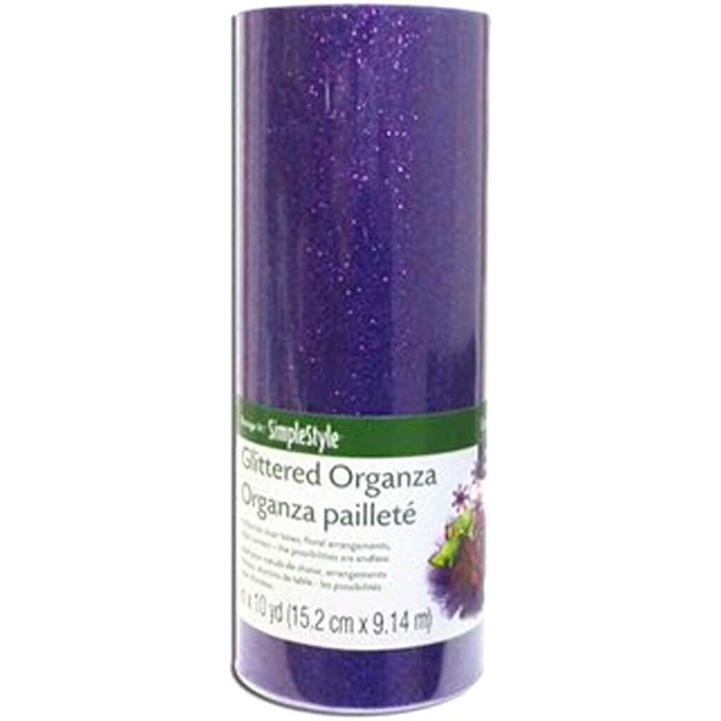 Organza Glittered 6in x 10yd