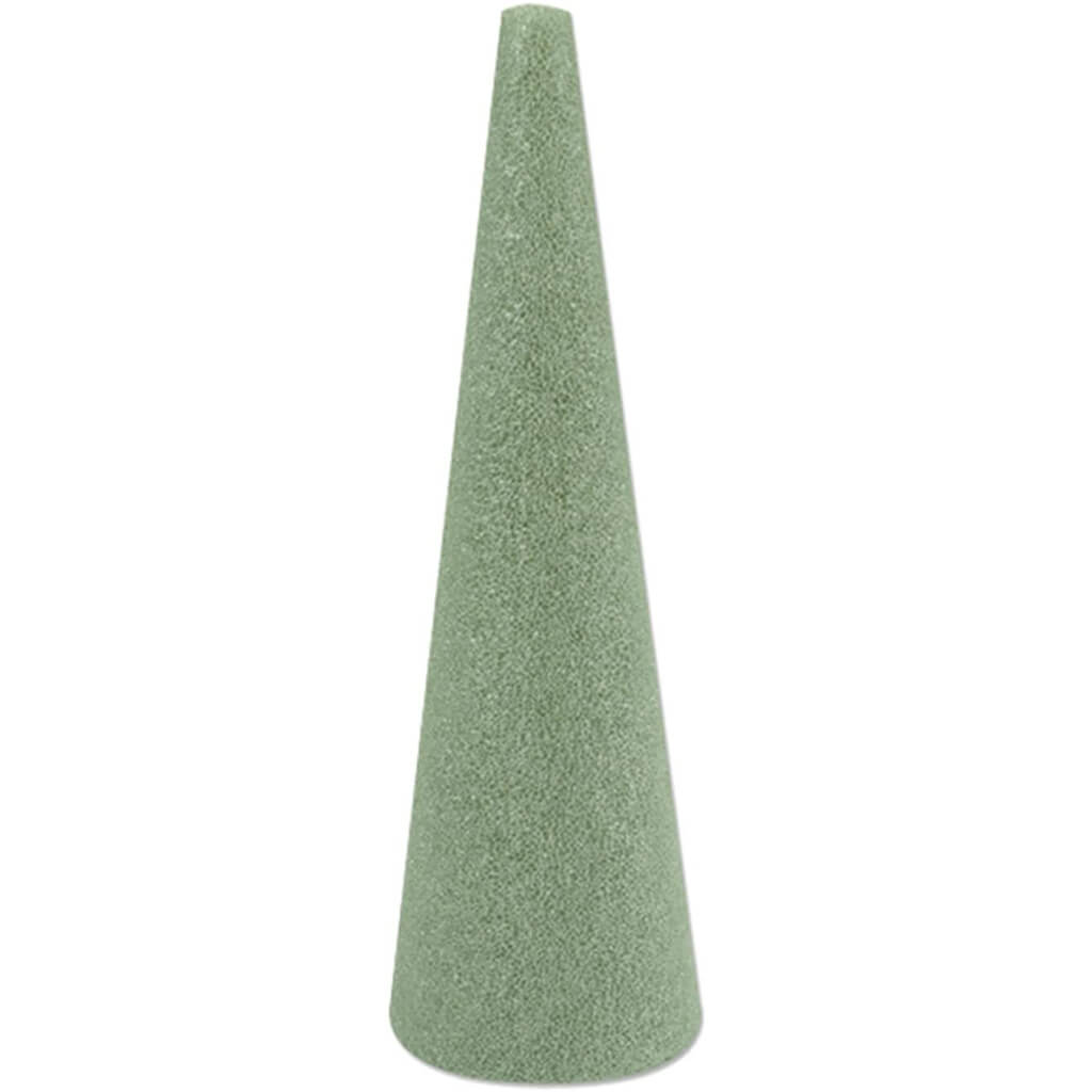 Styrofoam Cone 15x4in Green