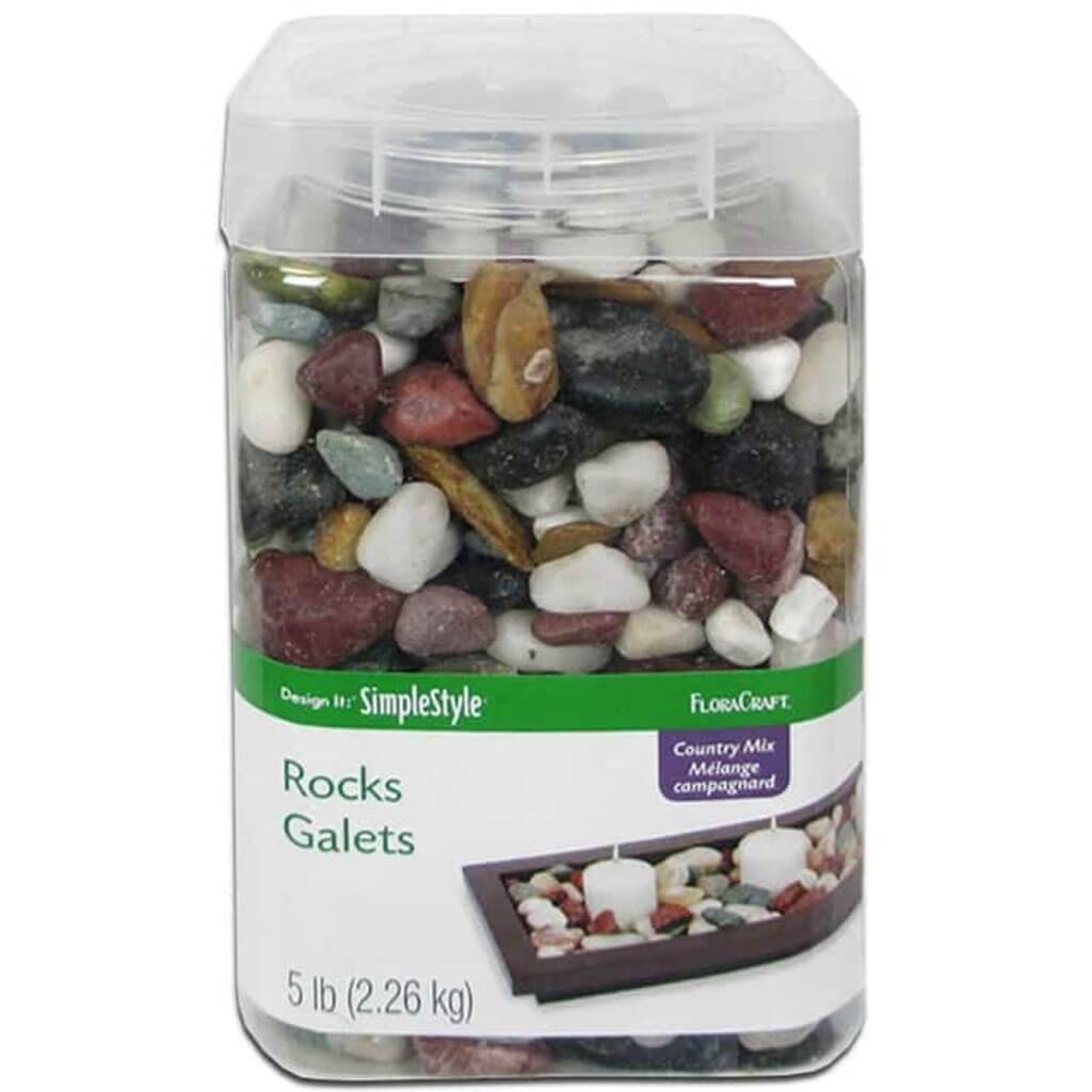 Rocks Square Jar Country Mix 5lbs