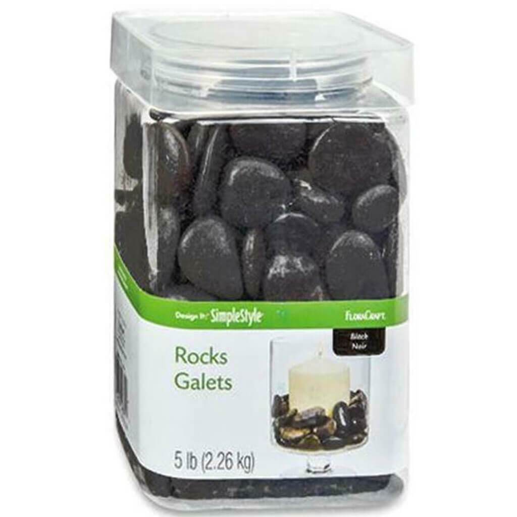 Rocks Square Jar Black 5lbs