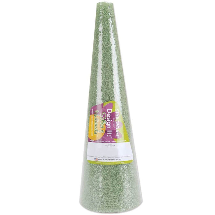 Styrofoam Cone 3-7/8x11-7/8in Green