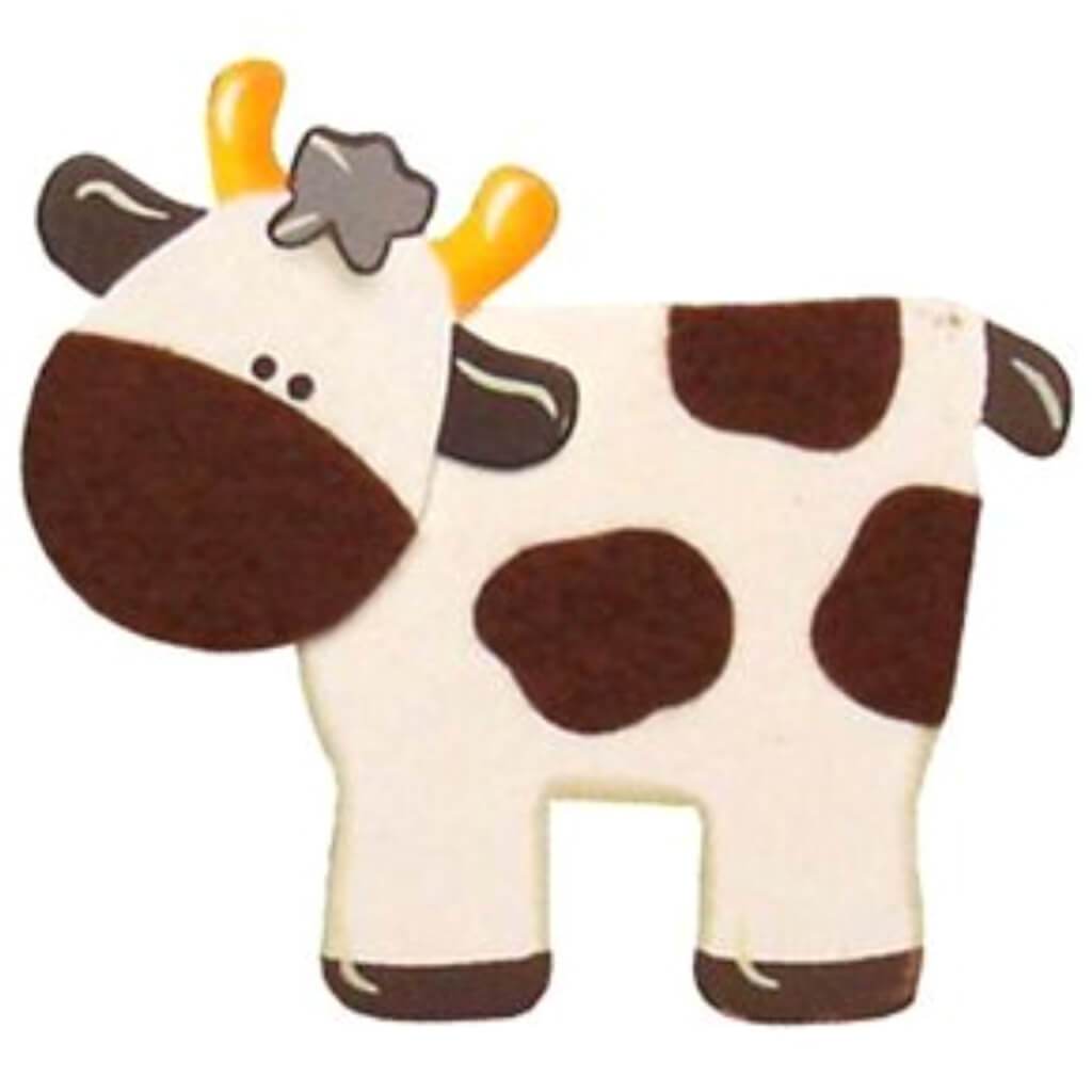 Wood Felt Cow Shapes