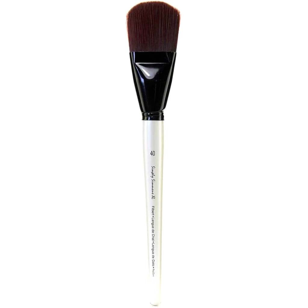 Simply Simmons Stiff Synthetic Filbert Brushes