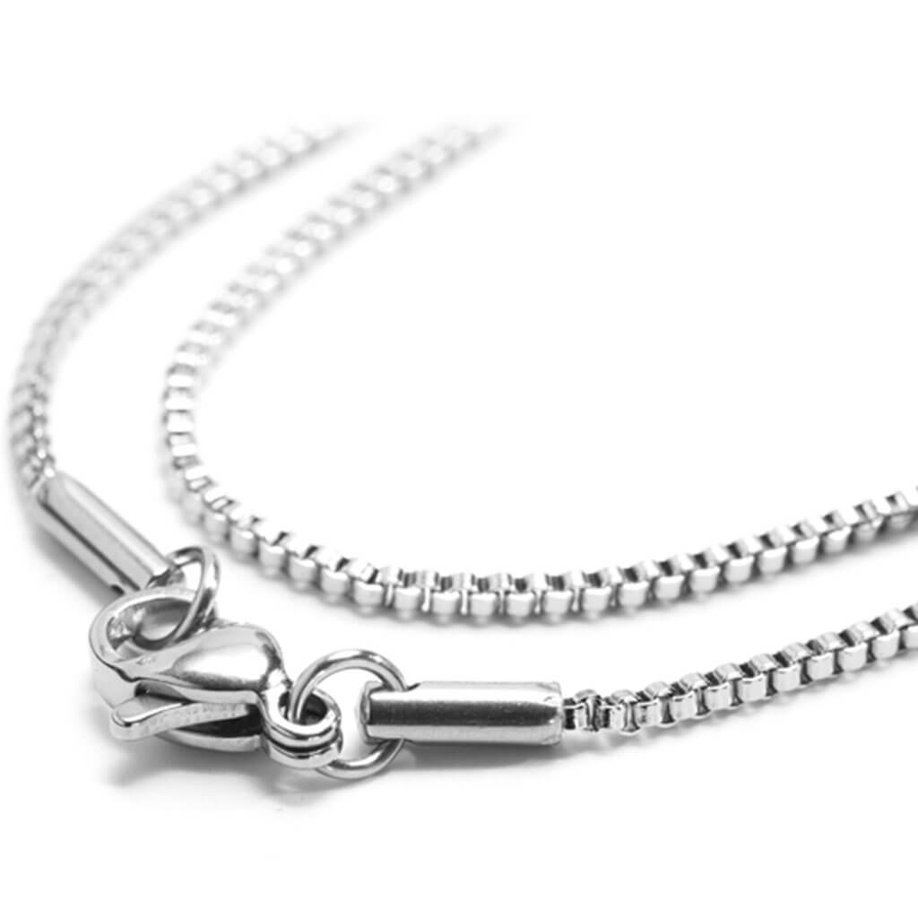 Box Chain with Lobster Clasp 1mm 8in