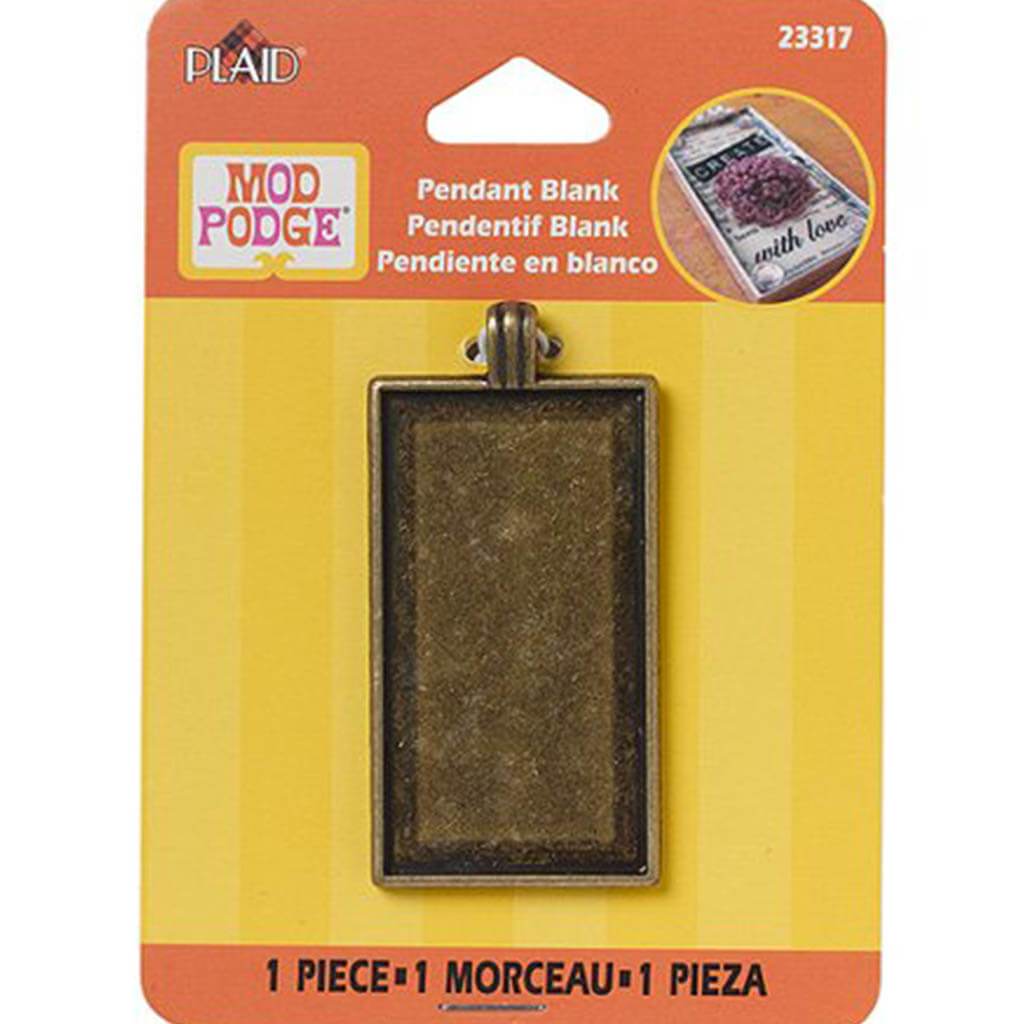 Mod Podge Brass Pendant Rectangle