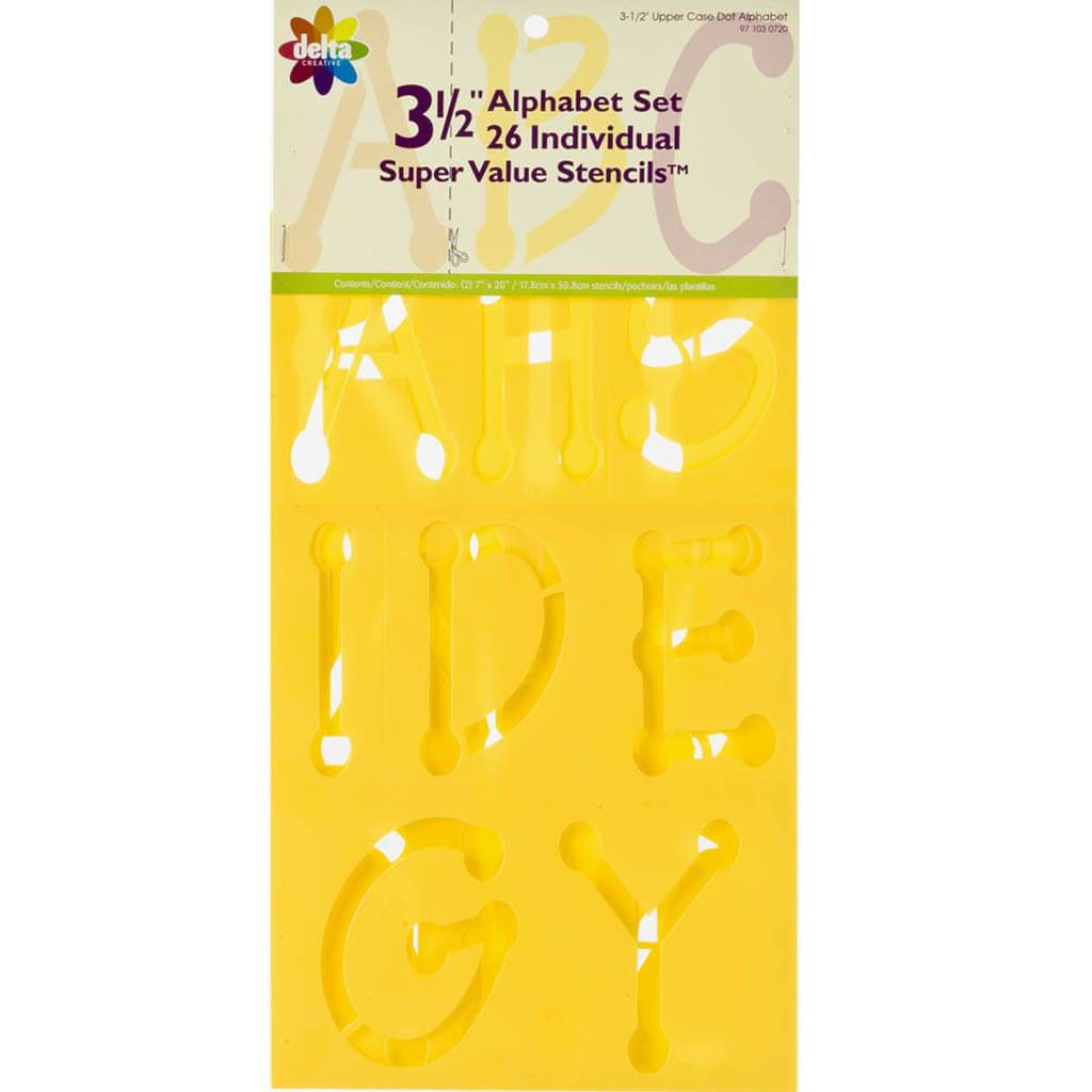 Delta Stencil 7in x 20in 2/Pkg Alphabet 3.5in