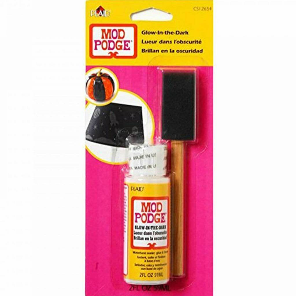 Mod Podge Medium with Foam Brush 2oz Glow-In-The-Dark